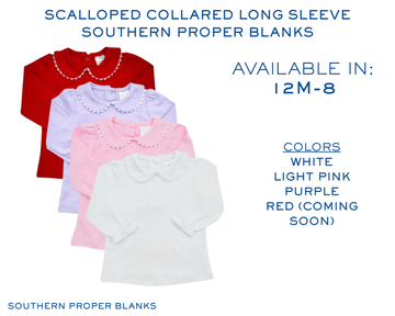Scalloped  Collared Long Sleeve: Custom