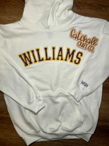 Custom Arched Varsity Name – Personalized Collegiate Embroidered